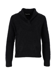 KANGRA CASHMERE BRUSHED CASHMERE SHA WL COLLAR TOP