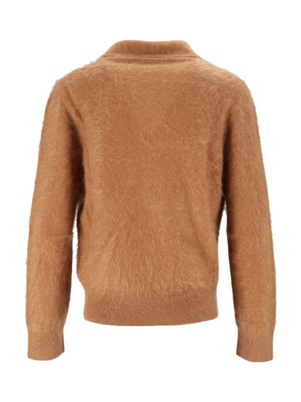 KANGRA CASHMERE BRUSHED CASHMERE SHA WL COLLAR TOP