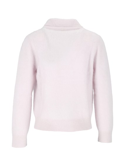 KANGRA CASHMERE BRUSHED CASHMERE SHA WL COLLAR TOP
