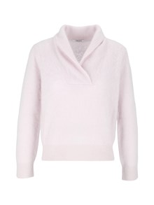KANGRA CASHMERE BRUSHED CASHMERE SHA WL COLLAR TOP