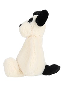JELLYCAT Bashful Rufferty Black & Cream Puppy Little 18cm x 9cm x 8cm Peluches