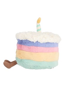 JELLYCAT Amuseables Rainbow Birthday Cake 15cm x 15cm x 15cm