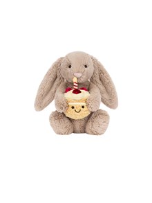 JELLYCAT Bashful Beige Bunny 'Birthday' 31cm x 12cm x 9cm
