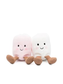 JELLYCAT Amuseables Pink and White Marshmallows 9cm x 15cm x 5cm Peluches