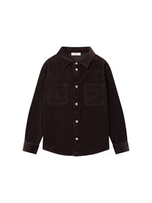 GOLDEN GOOSE JOURNEY UNISEX BOXY SHIRT WASHED COMFORT COTTON CORDUROY WITH PRINT