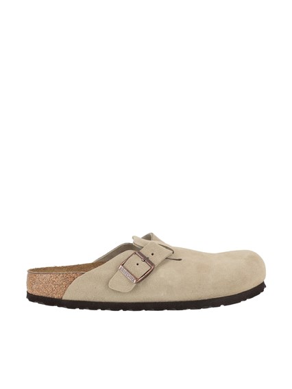 BIRKENSTOCK Boston SFB taupe, Suede Leather, Narrow Fit