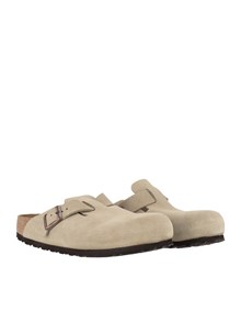 BIRKENSTOCK Boston SFB taupe, Suede Leather, Narrow Fit