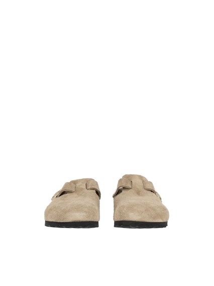 BIRKENSTOCK Boston EXQ taupe, Suede Leather, Narrow Fit