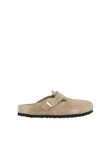 BIRKENSTOCK Boston EXQ taupe, Suede Leather, Narrow Fit