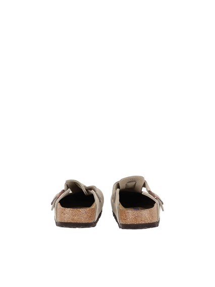 BIRKENSTOCK Boston SFB taupe, Suede Leather, Narrow Fit