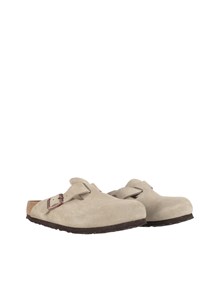 BIRKENSTOCK Boston SFB taupe, Suede Leather, Narrow Fit