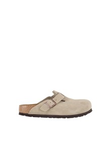 BIRKENSTOCK Boston SFB taupe, Suede Leather, Narrow Fit
