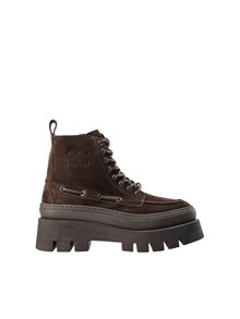 COPENHAGEN Lace-up Boots color chocolate