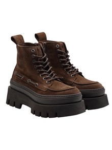 COPENHAGEN Lace-up Boots color chocolate