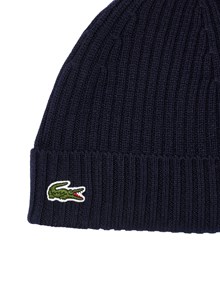 LACOSTE NAVY BLUE Knitted caps