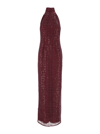ROTATE BEADED MAXI DRESS Zinfandel (Tight Fit)
