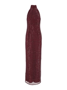 ROTATE BEADED MAXI DRESS Zinfandel (Tight Fit)