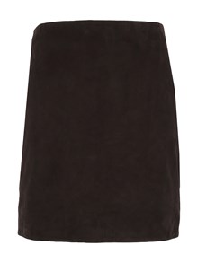 ROTATE SUEDE MINI SKIRT Ganache (Tight Fit)