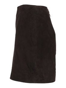 ROTATE SUEDE MINI SKIRT Ganache (Tight Fit)