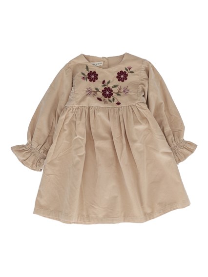 BABE & TESS ISOTTA DRESS - VELVET / 005Ecru