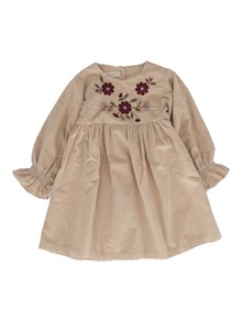 BABE & TESS ISOTTA DRESS - VELVET / 005Ecru