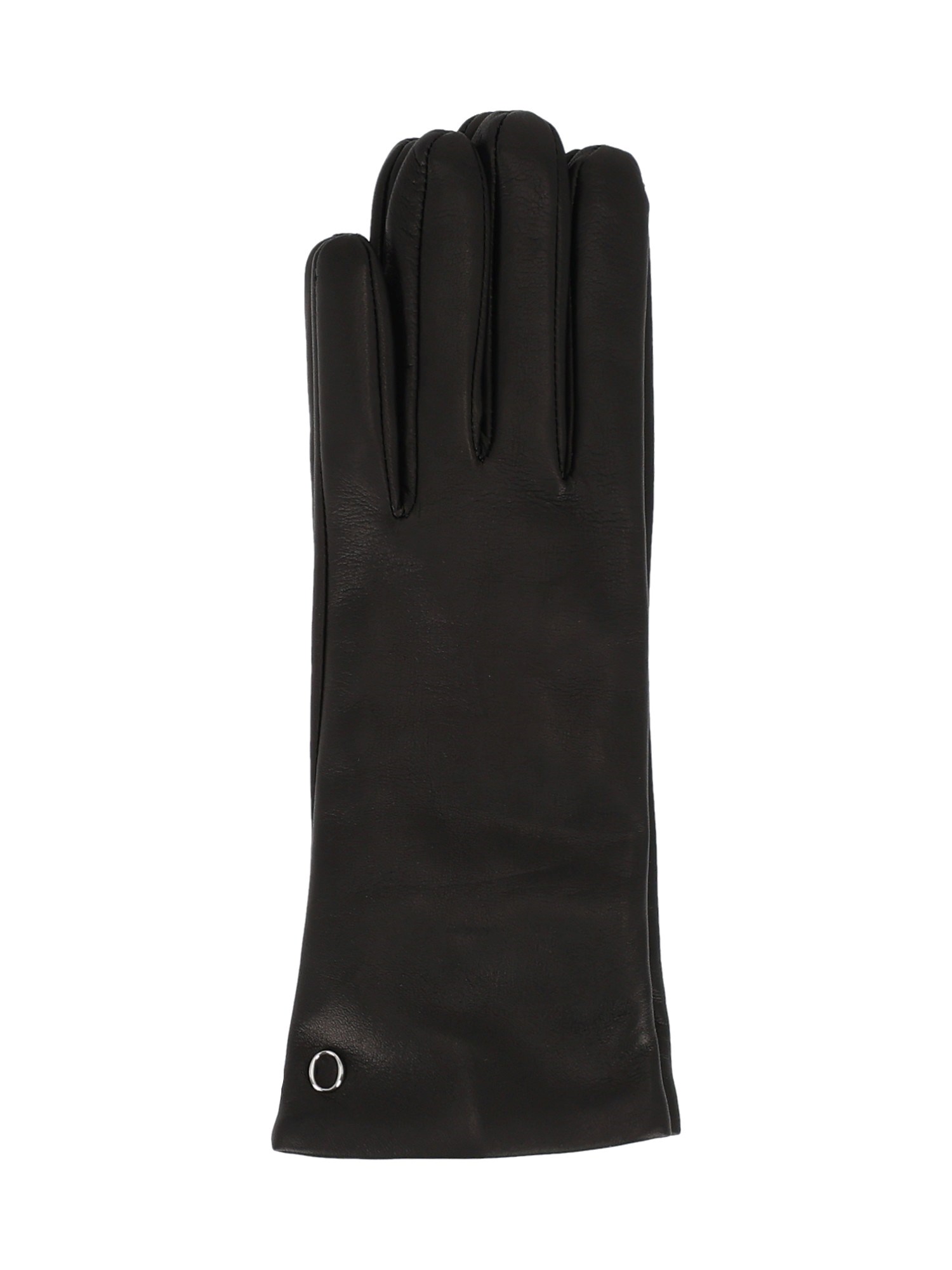 Orciani Flake Nappa Leather Gloves In Black