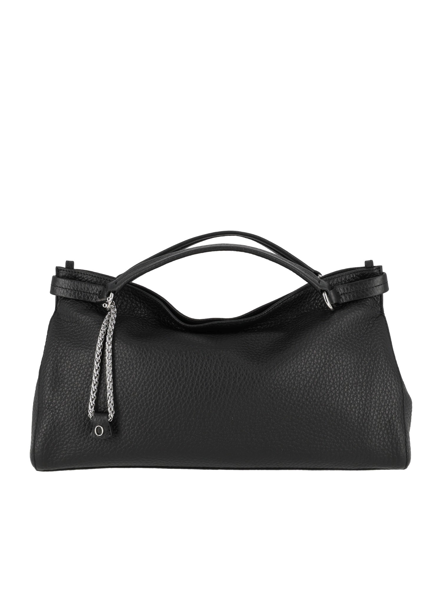 Orciani Virgo M Soft Leather Bag In Black