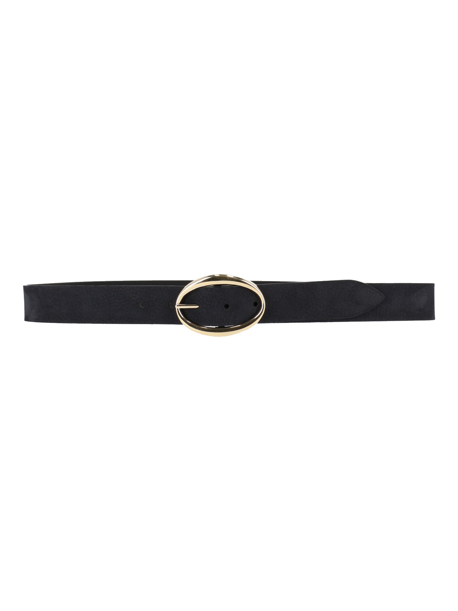 Orciani Nabucco Double 3 Cm Nubuck Leather Belt In Black