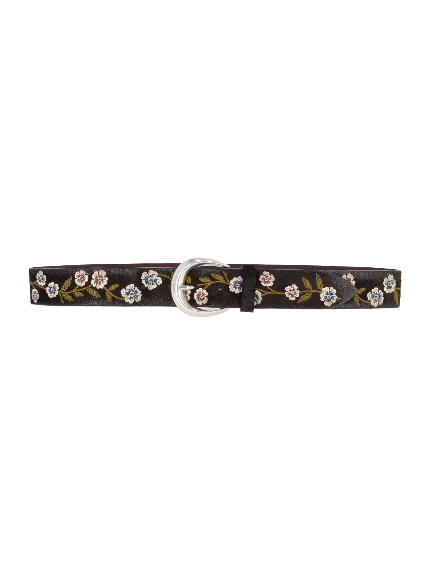 Orciani Peach Ramage Leather Belt In Brown