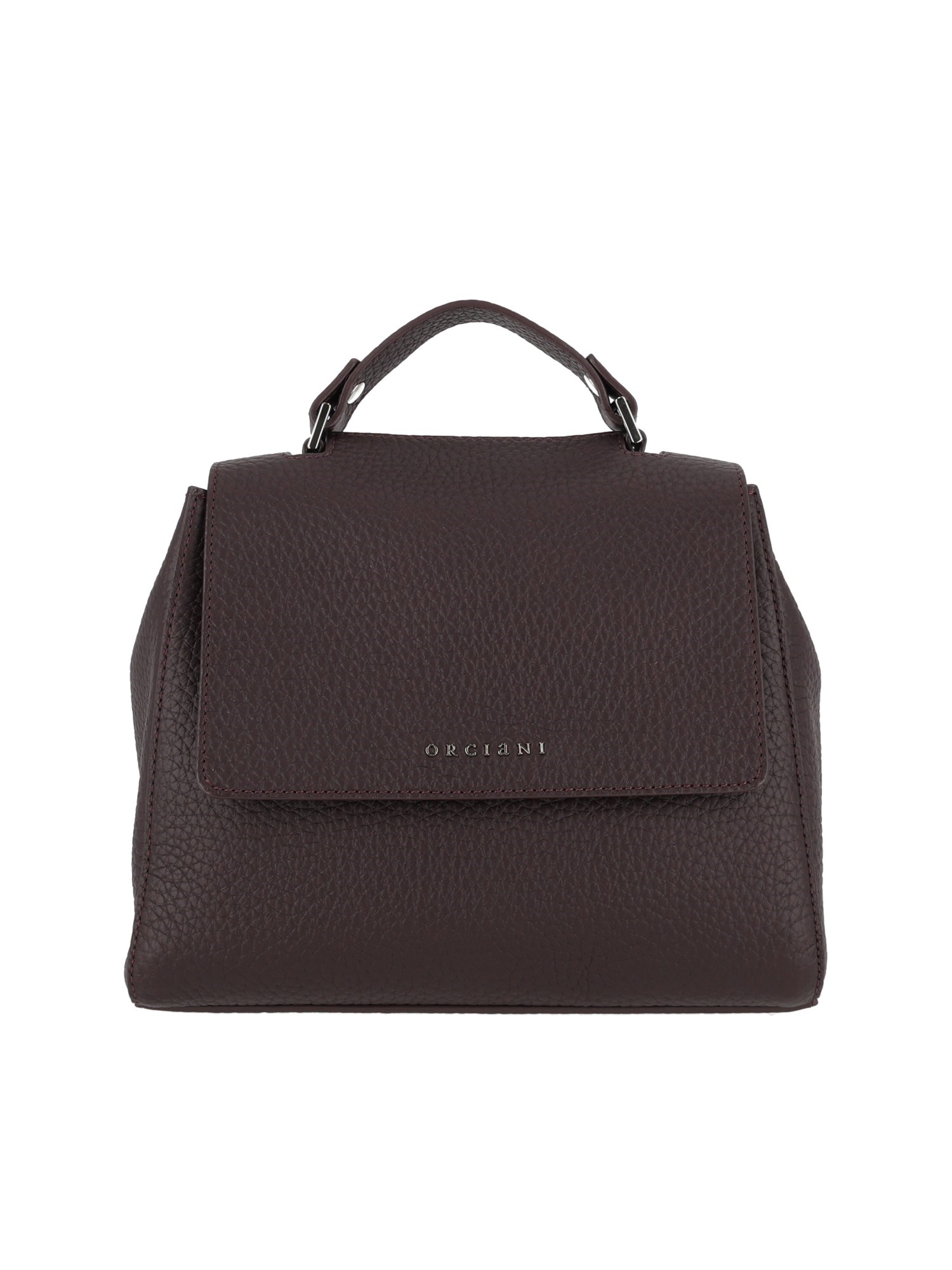Orciani Sveva Soft Small Leather Handbag With Strap In Red