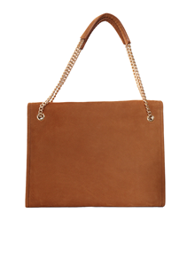 ORCIANI VENUS NABUCCO MIDI NUBUCK LEATHER SHOULDER BAG