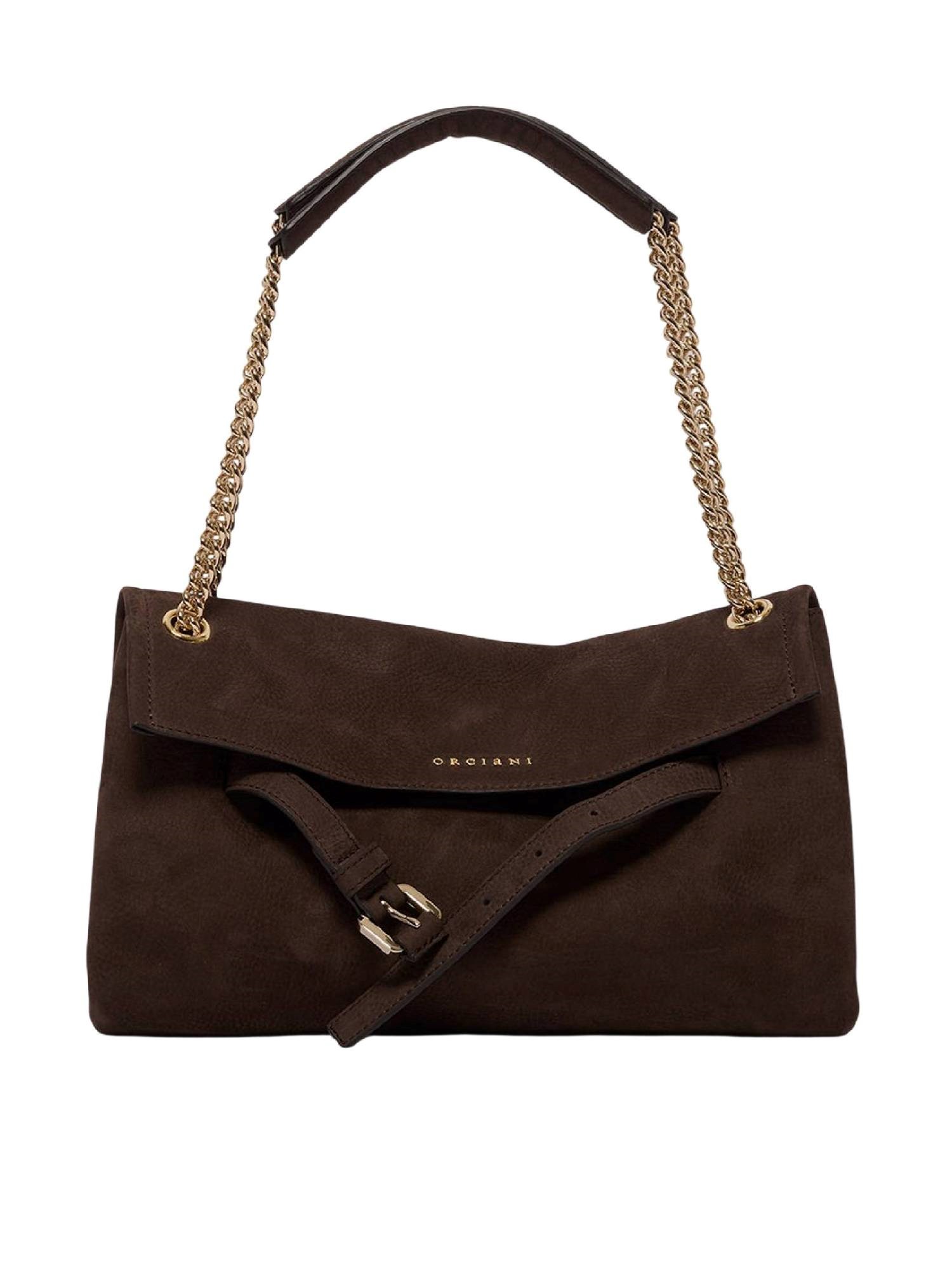 Orciani Venus S Nabucco Nubuck Leather Bag In Brown