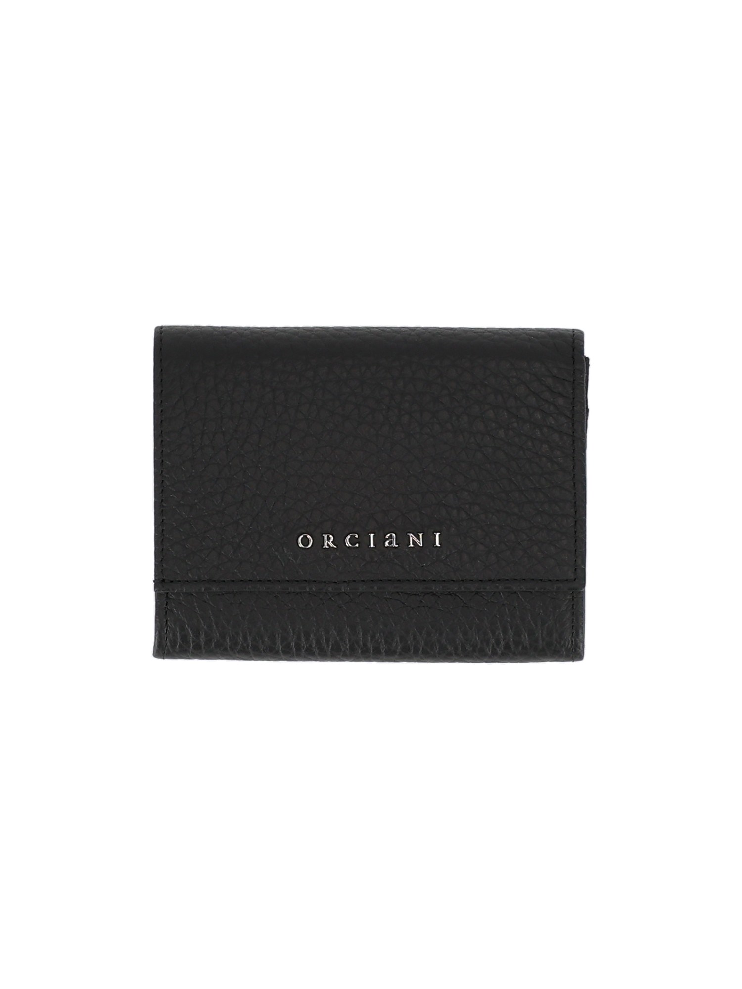 Orciani Soft Small Leather Envelope Wallet In Black