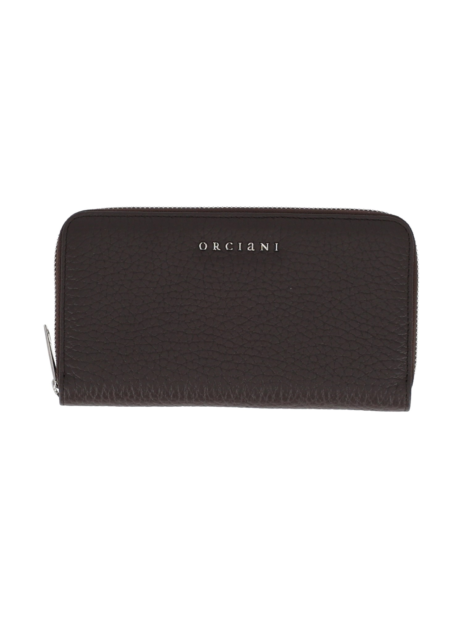 Orciani Soft Leather Zip-around Wallet In Brown
