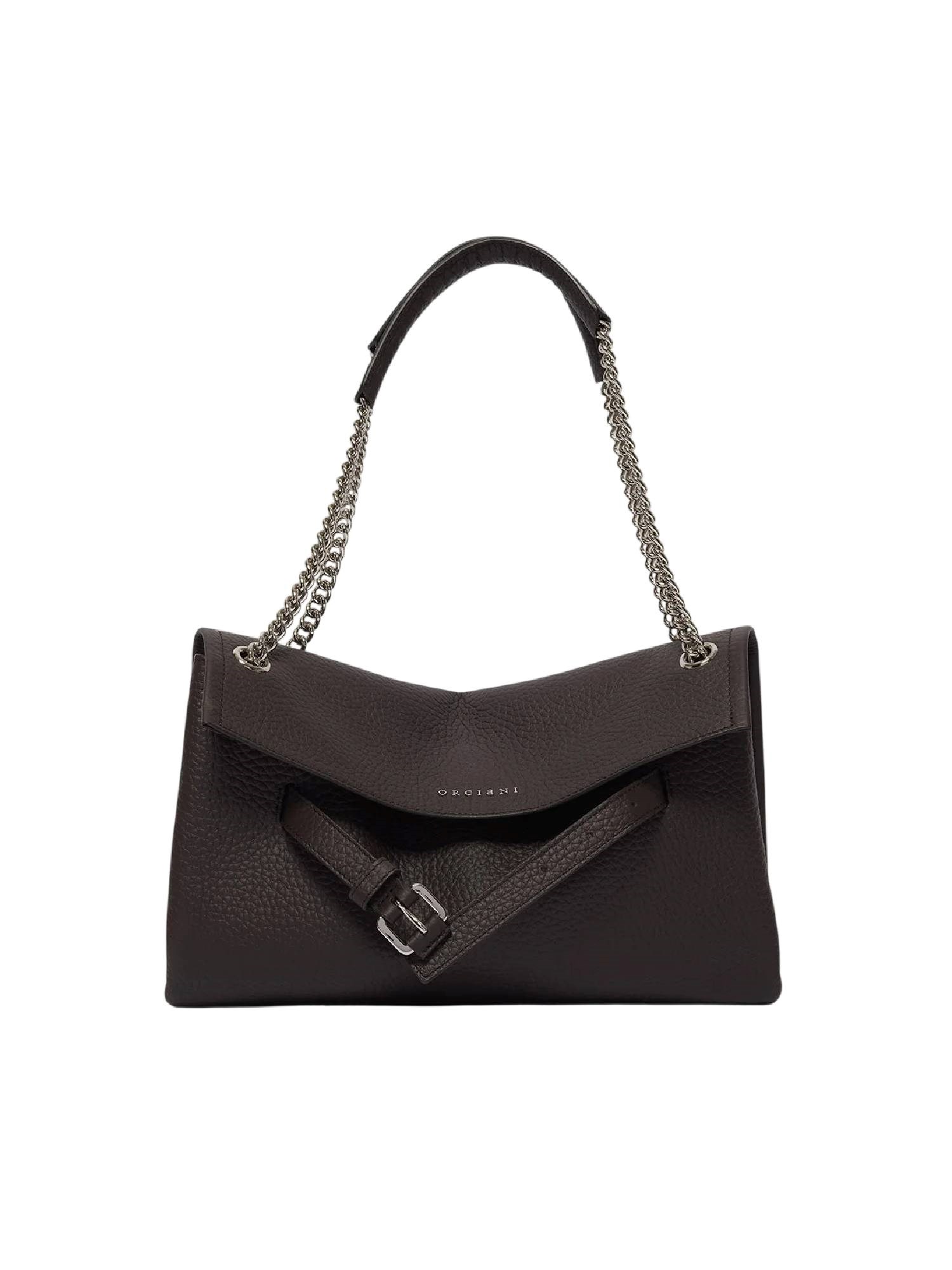 Orciani Venus S Soft Leather Bag In Brown