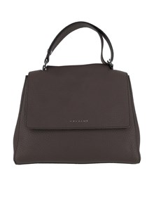 ORCIANI SVEVA SOFT MEDIUM LEATHER SHOULDER BAG WITH STRAP