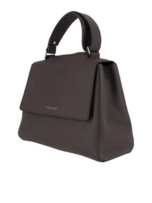 ORCIANI SVEVA SOFT MEDIUM LEATHER SHOULDER BAG WITH STRAP