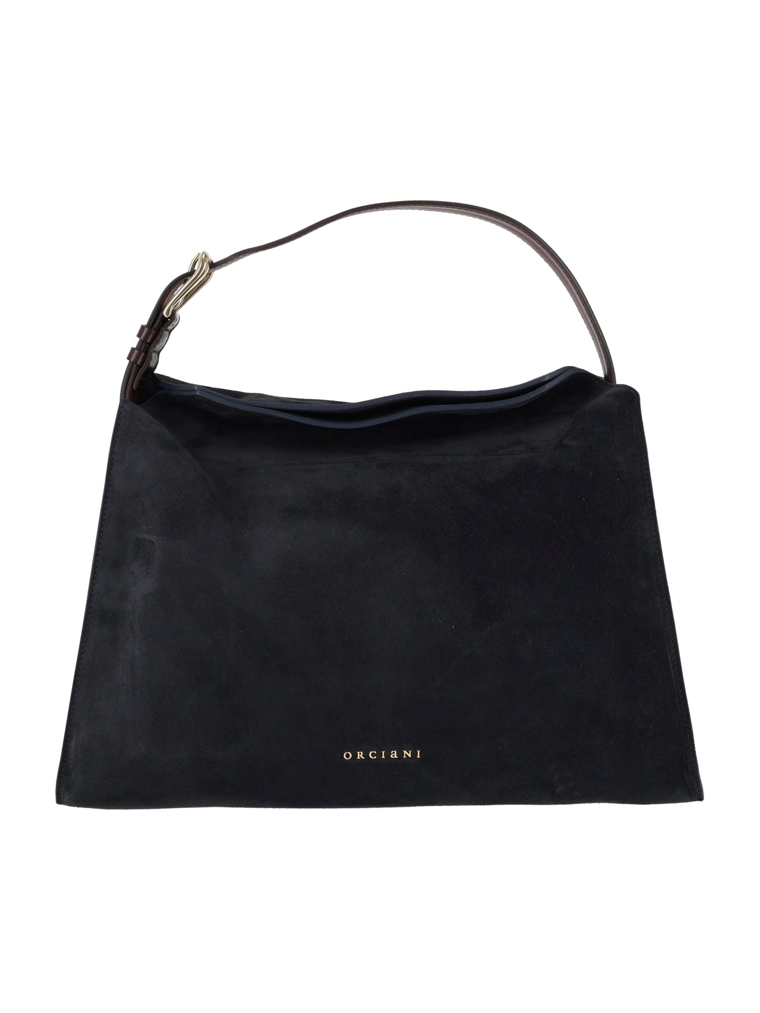 Orciani Trinity M Peach + Gold Bag In Blue