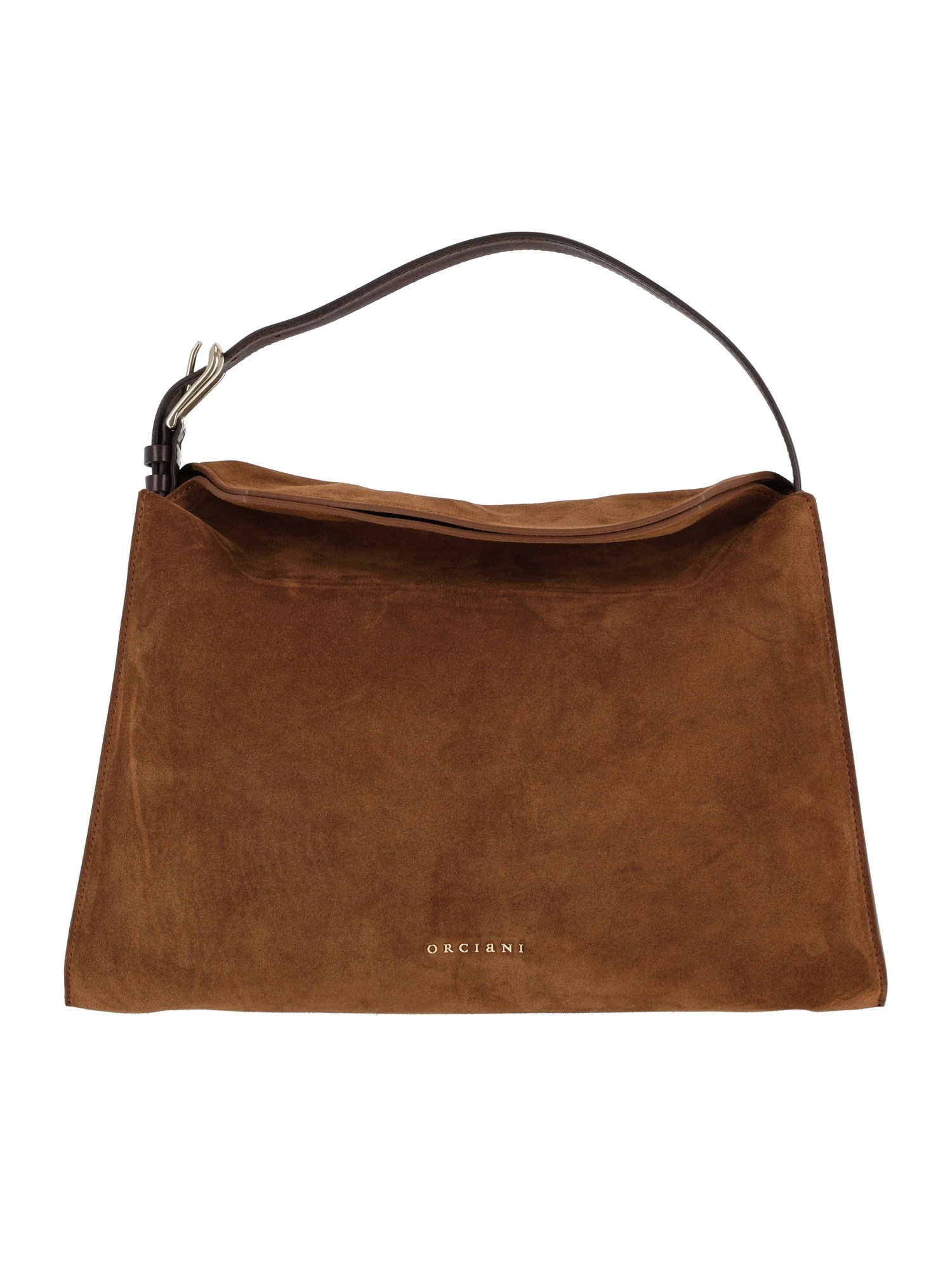 Orciani Trinity M Peach + Gold Bag In Brown