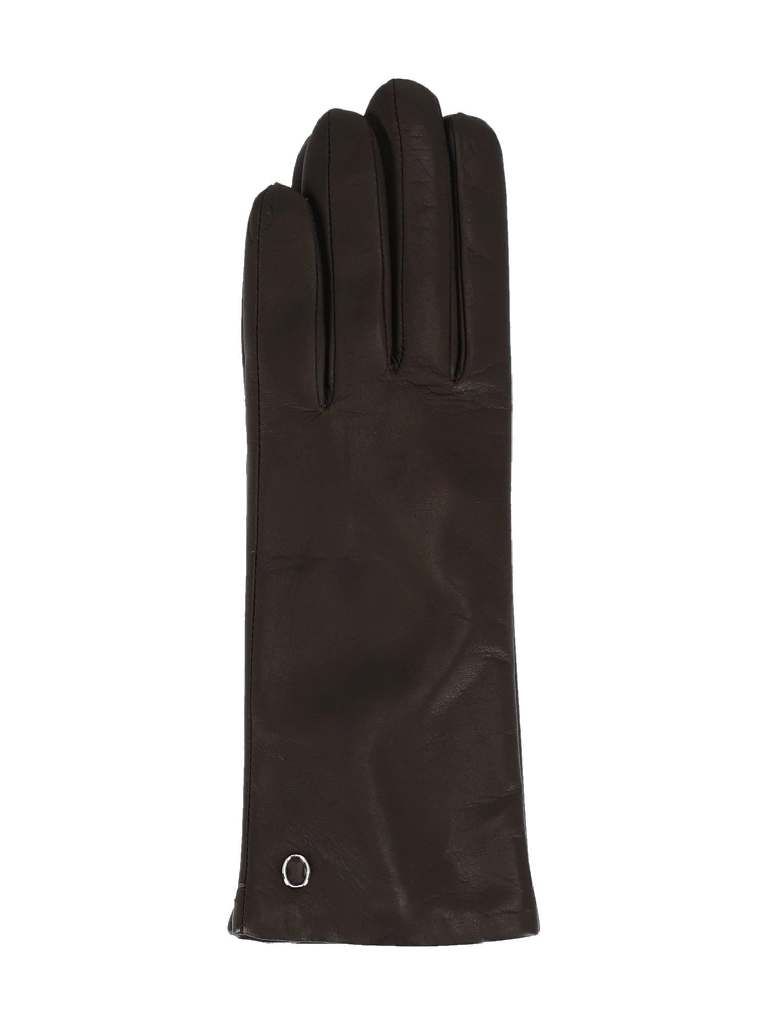Orciani Flake Nappa Leather Gloves In Brown
