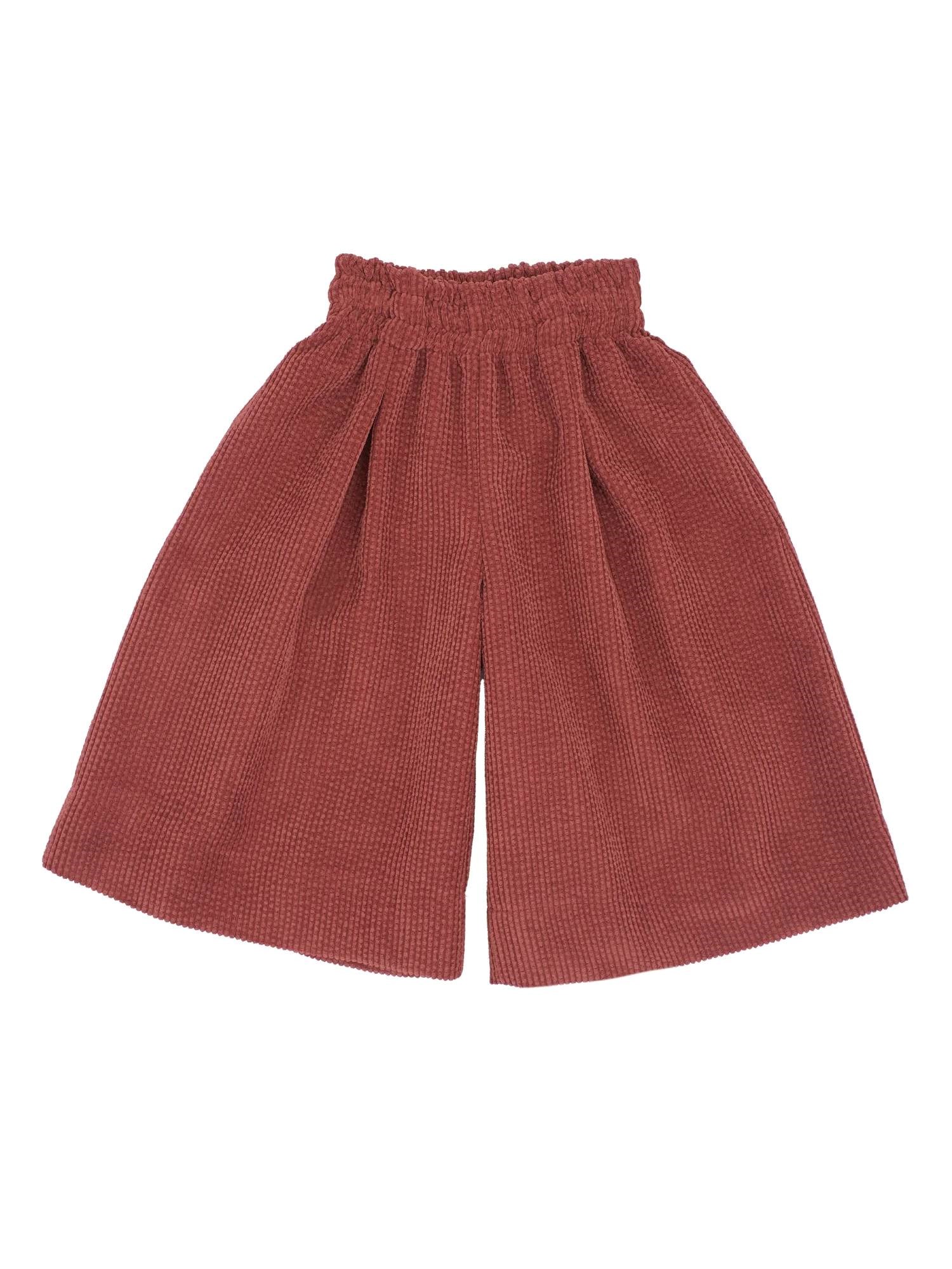 Magil Kids' Oversized Velvet Trousers In Brown