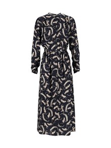 FORTE FORTE Embroidered satin shirt dress ("Royal leopard")
