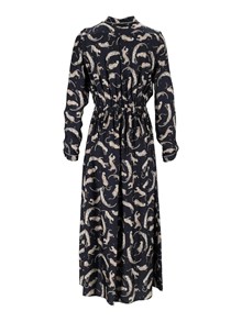 FORTE FORTE Embroidered satin shirt dress ("Royal leopard")