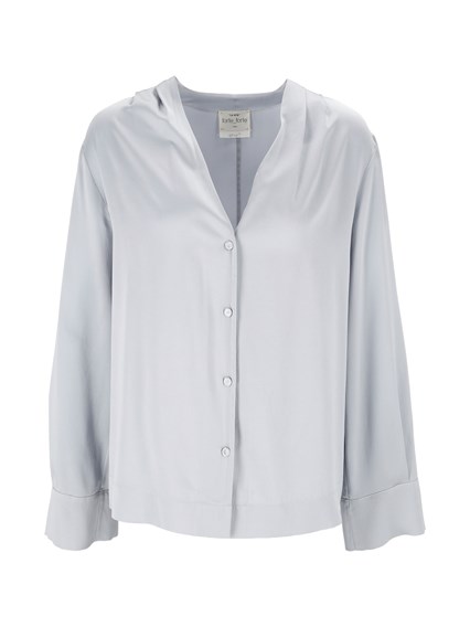 FORTE FORTE Elegant silk-satin shirt