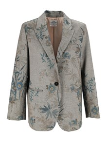 FORTE FORTE Herringbone print blazer ("Le bambou secret")