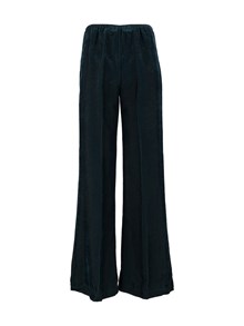 FORTE FORTE Fluid fine-ribbed velvet elastic pants