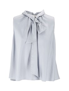 FORTE FORTE Silk-satin pussy-bow top