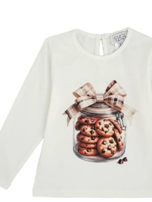 MAGIL T- SHIRT BISCOTTI CON FIOCCO CHECK BEIGE