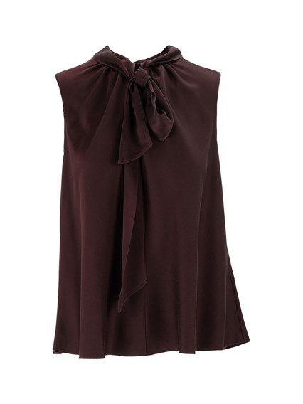 FORTE FORTE Silk-satin pussy-bow top