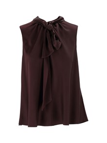 FORTE FORTE Silk-satin pussy-bow top